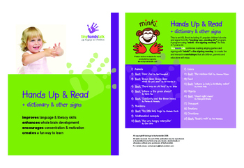 Preview of 'Hands Up & Read' ASL Book of 11 Children's Books & More