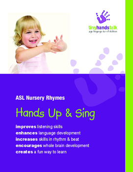 Preview of 'Hands Up & Sing' ASL Book of 18 Nursery Rhyme songs - BUNDLE