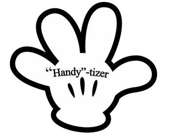 Preview of "Handy"-tizer. Mickey mouse hand sanitizer label