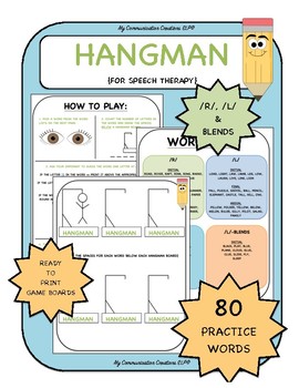 Hang Man for writing practice - Therapy Fun Zone