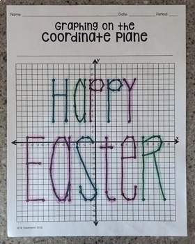 Preview of "Happy Easter" - Graphing on the Coordinate Plane Mystery Picture