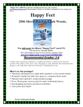 Preview of “Happy Feet” 2006 Movie Review and Educational Activities.