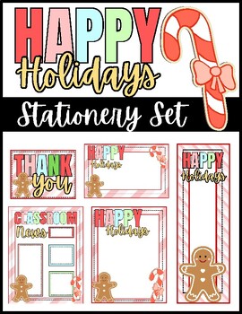 Preview of "Happy Holidays" Stationery Set