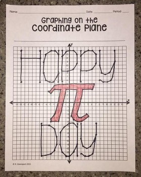 Preview of Pi Day Math Activity - Graphing on the Coordinate Plane Mystery Picture