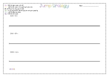 hard level addition jump strategy worksheet s by miss britten s classroom