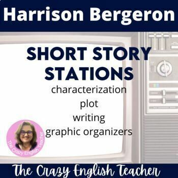 Preview of "Harrison Bergeron" by Kurt Vonnegut Short Story Stations Digital Activity Print
