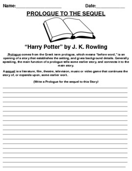 Harry Potter By J K Rowling Prologue Worksheet By Northeast Education