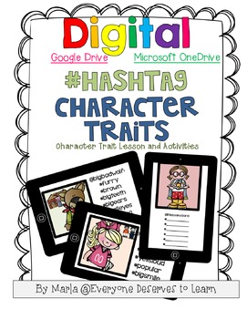 Preview of #Hashtag Character Traits Google Drive Digital Edition