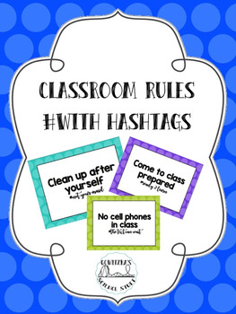Preview of #Hashtag Classroom Rules