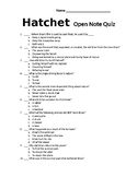 "Hatchet" Quiz