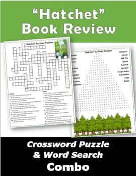 Hatchet by Gary Paulsen Crossword Puzzle Word Search Combo TPT