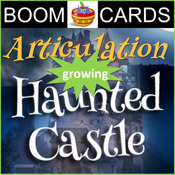 Preview of "Haunted Castle" Articulation Mazes  - BOOM CARDS Growing Bundle