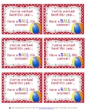 "Have a Ball" End of the Year Gift Tag