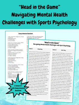 Preview of "Head in the Game" Navigating Mental Health Challenges with Sports Psychology