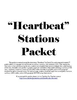Preview of "Heartbeat" Short Story Packet 