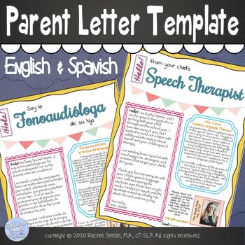 Preview of "Hello! From Your Child's SLP" Spanish & English Parent Letter Template