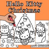 ✅Hello Kitty Christmas Coloring Pages (x23 page)