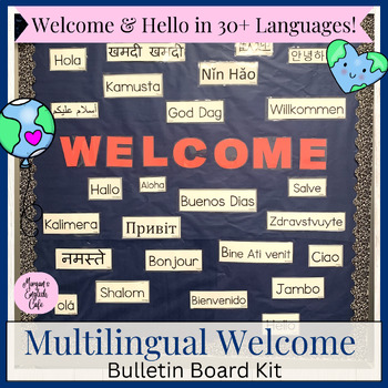 Preview of 'Hello' and 'Welcome' in 25 Different Languages- Multilingual Bulletin Board Kit