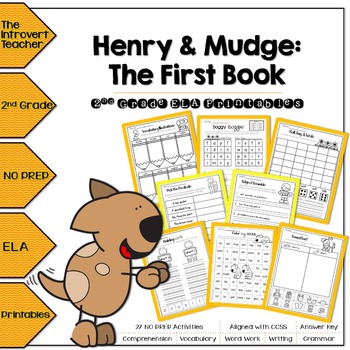 Preview of Henry & Mudge: The First Book NO PREP ELA Printables for 2nd Grade