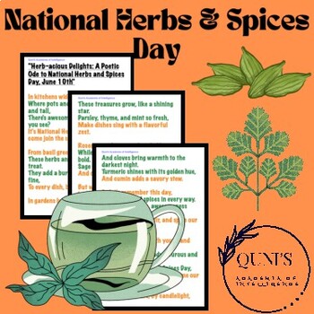 Preview of "Herb-acious Delights: A Poetic Ode to National Herbs and Spices Day, June 10th"