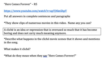 Preview of Cliches - "Here Comes Forever" - R5 - song writing prompt