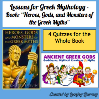 Preview of Heroes, Gods, and Monsters of the Greek Myths l 4 Quizzes for the Whole Book