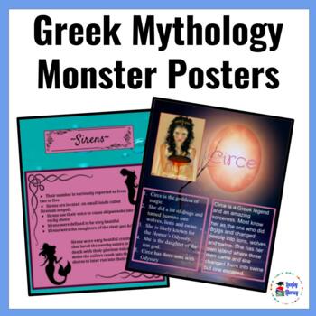 Preview of l Heroes, Gods, and Monsters of the Greek Myths l Greek Monsters Posters