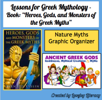 Preview of Heroes, Gods, and Monsters of the Greek Myths l Nature Myths Graphic Organizer