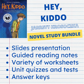 Preview of "Hey, Kiddo" by Jarrett J. Krosoczka Novel Study and Activity Bundle
