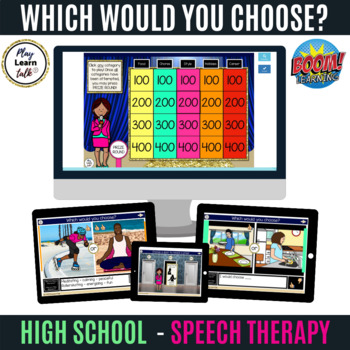 Preview of (High School) Which Would You Choose - Distance Learning - Boom Cards