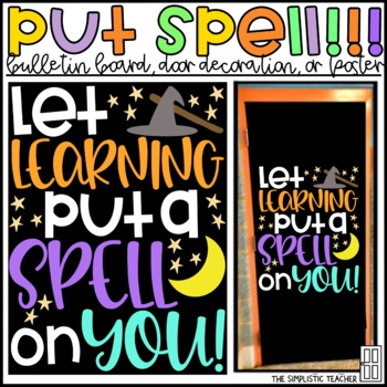 Preview of "Hocus Pocus" Put a Spell on You Fall Bulletin Board, Door Decor, or Poster