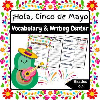 Preview of ¡Hola, Cinco de Mayo! Learn & Write with Fun Vocabulary & Activities (Grades K-2