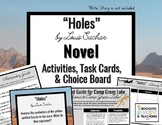 "Holes" Activities, Task Cards, & Choice Board
