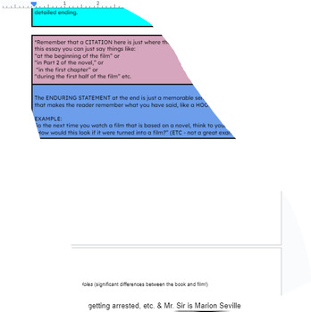 Preview of _Holes_ by Louis Sachar Book Vs. Film Compare and Contrast Essay Prompts & Tips