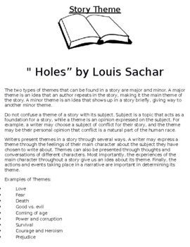 Holes by Louis Sachar, Quotes & Themes