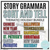 {Holiday Themed} Story Grammar Sort & Tell BUNDLE Narrativ
