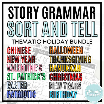 Preview of Year Long Story Grammar Sort & Tell BUNDLE Narrative Generation No Prep