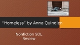"Homeless" by Anna Quindlen Powerpoint with Complete Lesso