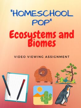 Preview of "Homeschool Pop Ecosystems and Biomes" Video Viewing Guide Worksheet