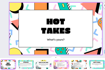 Preview of "Hot Takes" - Argumentative Writing Mini Project