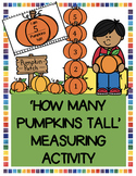 'How Many Pumpkins Tall' Measuring Activity