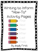 "How-To" Writing Pages!