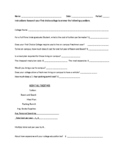 "How much will your College Education cost?" Worksheet