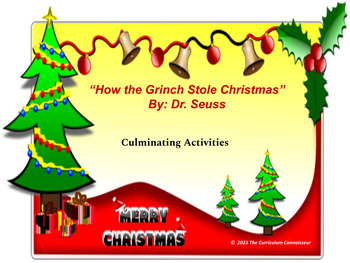 Preview of "How the Grinch Stole Christmas"  Culminating Activities Task Cards
