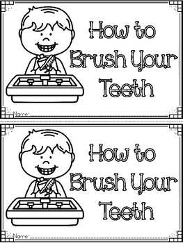 Preview of "How to Brush Your Teeth" Emergent Reader, Sequencing, Nouns, and Verbs