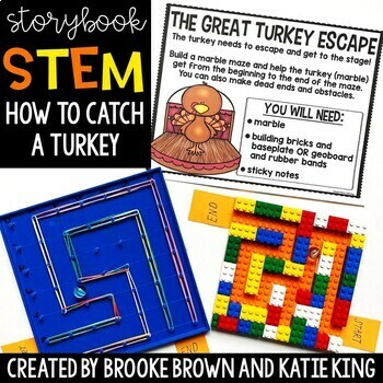Preview of {How to Catch a Turkey} Storybook STEM - Thanksgiving STEM Activities