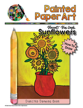 Preview of "How to Draw" Van Gogh's Sunflowers-Directed Drawing Guide