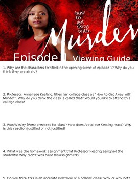 Preview of "How to Get Away with Murder" Episode 1 Viewing Guide