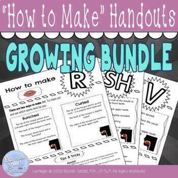 Preview of "How to Make" Articulation Handouts GROWING BUNDLE