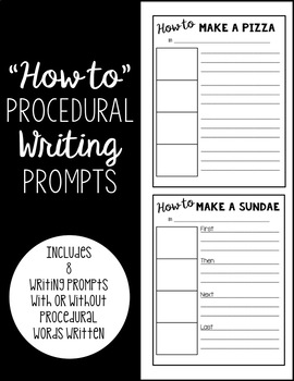 Preview of "How to" Procedural Writing Prompts